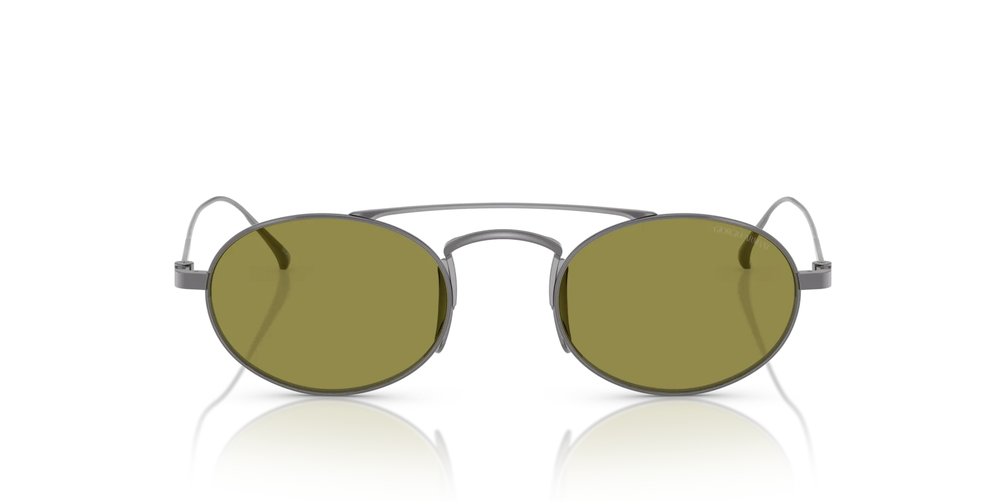 Giorgio Armani AR6161T 3385/2 Occhiali da sole Titanio Grigio Verde Rotonda Normale - immagine 3