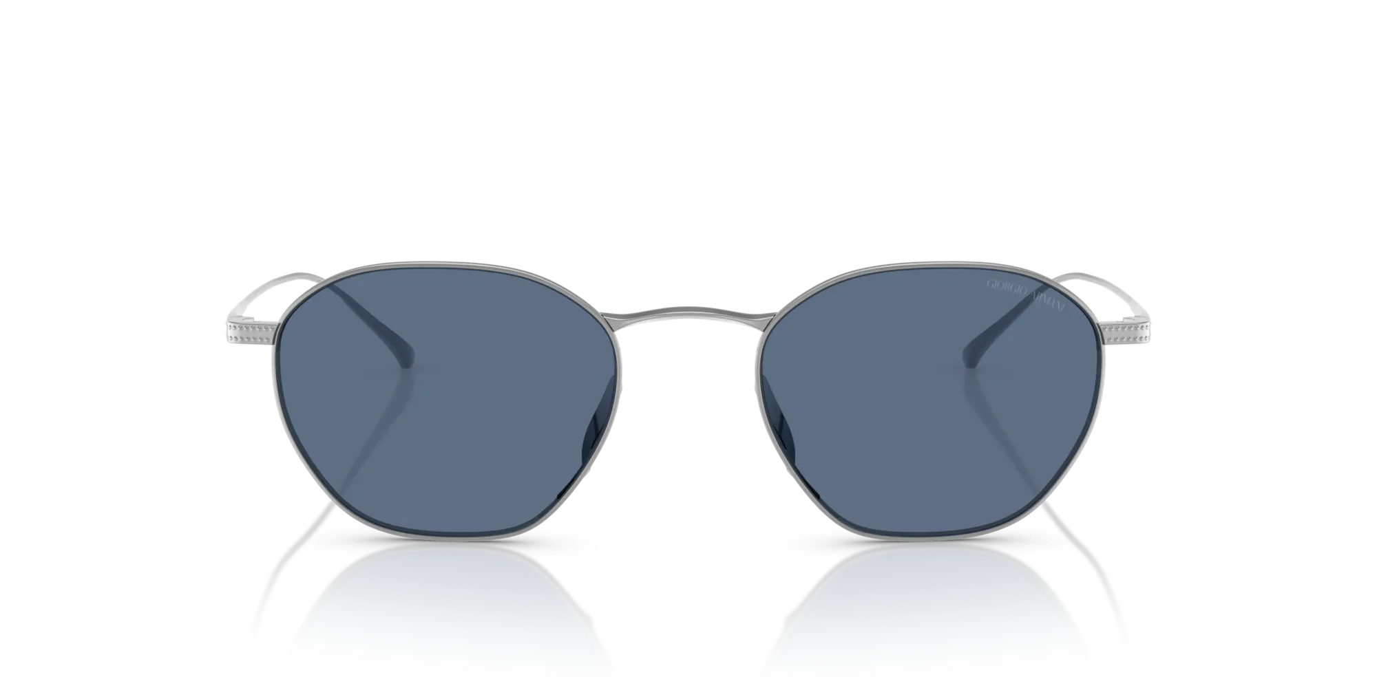 Giorgio Armani AR6160T 338780 Occhiali da sole Titanio Argento Blu Squadrata Normale - immagine 3