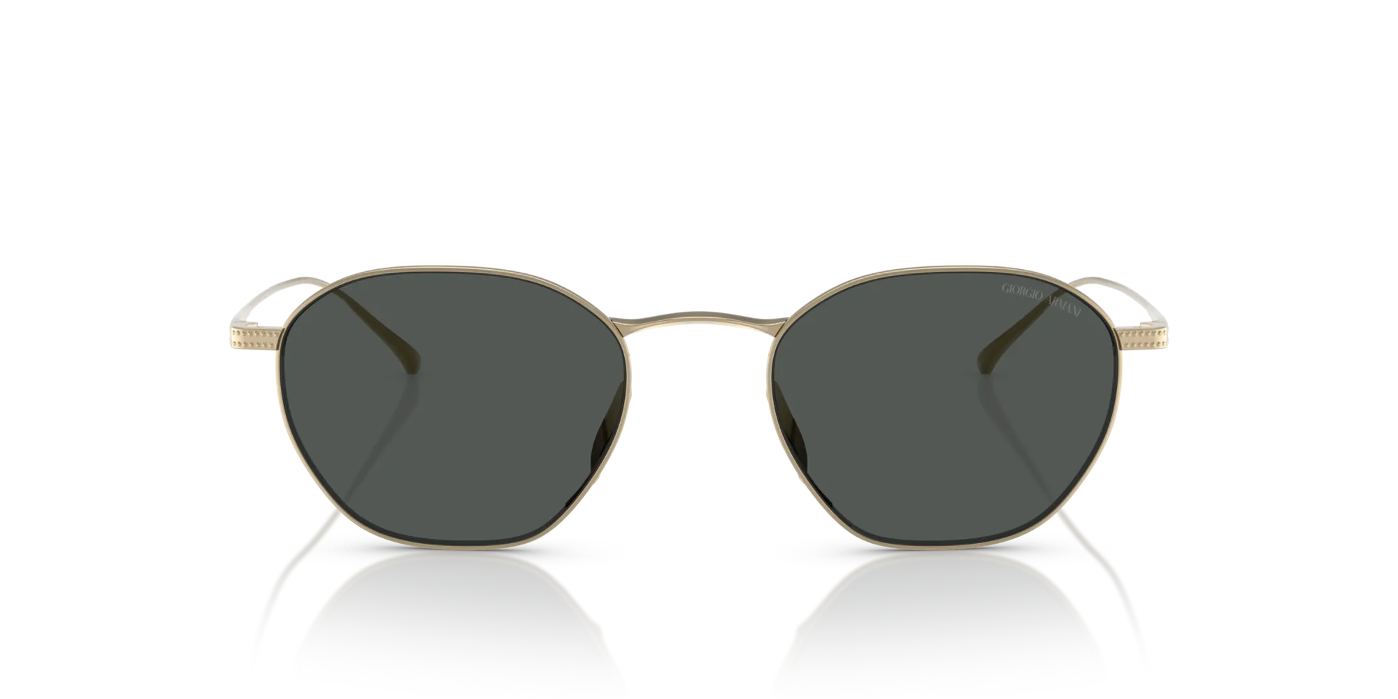 Giorgio Armani AR6160T 338487 Occhiali da sole Titanio Oro Grigio Squadrata Normale - immagine 3