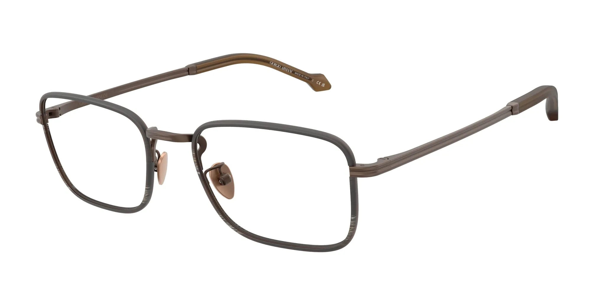 Giorgio Armani AR5152J 3006 Montature da vista Acciaio Bronzo Trasparente Squadrata Normale - immagine 1