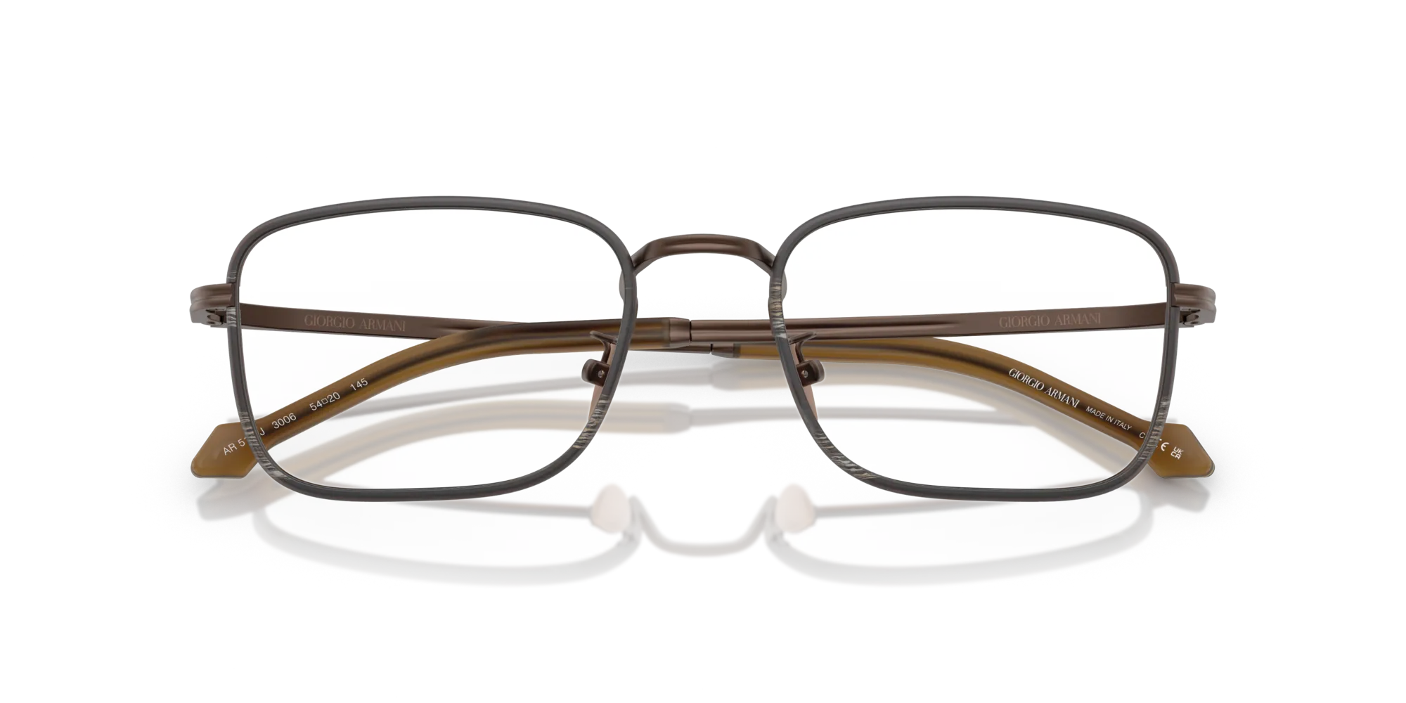 Giorgio Armani AR5152J 3006 Montature da vista Acciaio Bronzo Trasparente Squadrata Normale - immagine 2