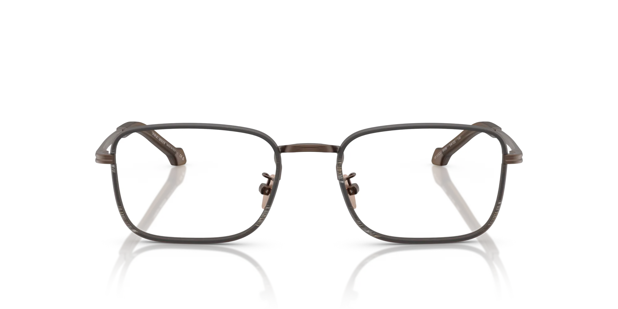 Giorgio Armani AR5152J 3006 Montature da vista Acciaio Bronzo Trasparente Squadrata Normale - immagine 3