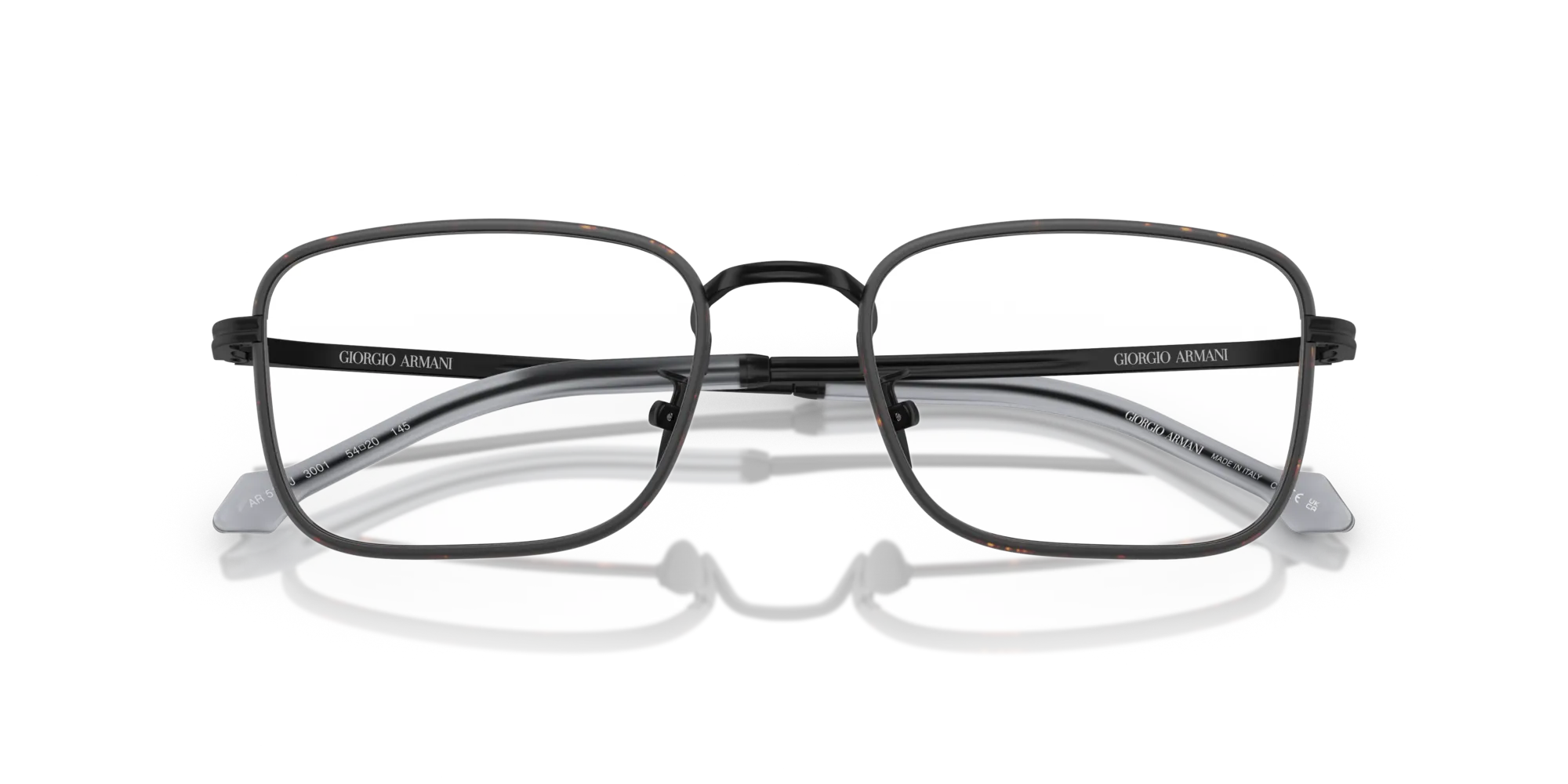 Giorgio Armani AR5152J 3001 Montature da vista Acciaio Nero Squadrata Normale - immagine 2