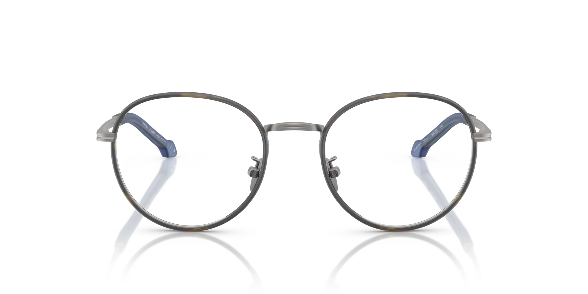 Giorgio Armani AR5151J 3003 Montature da vista Metallo Grigio Trasparente Pantos Normale - immagine 3
