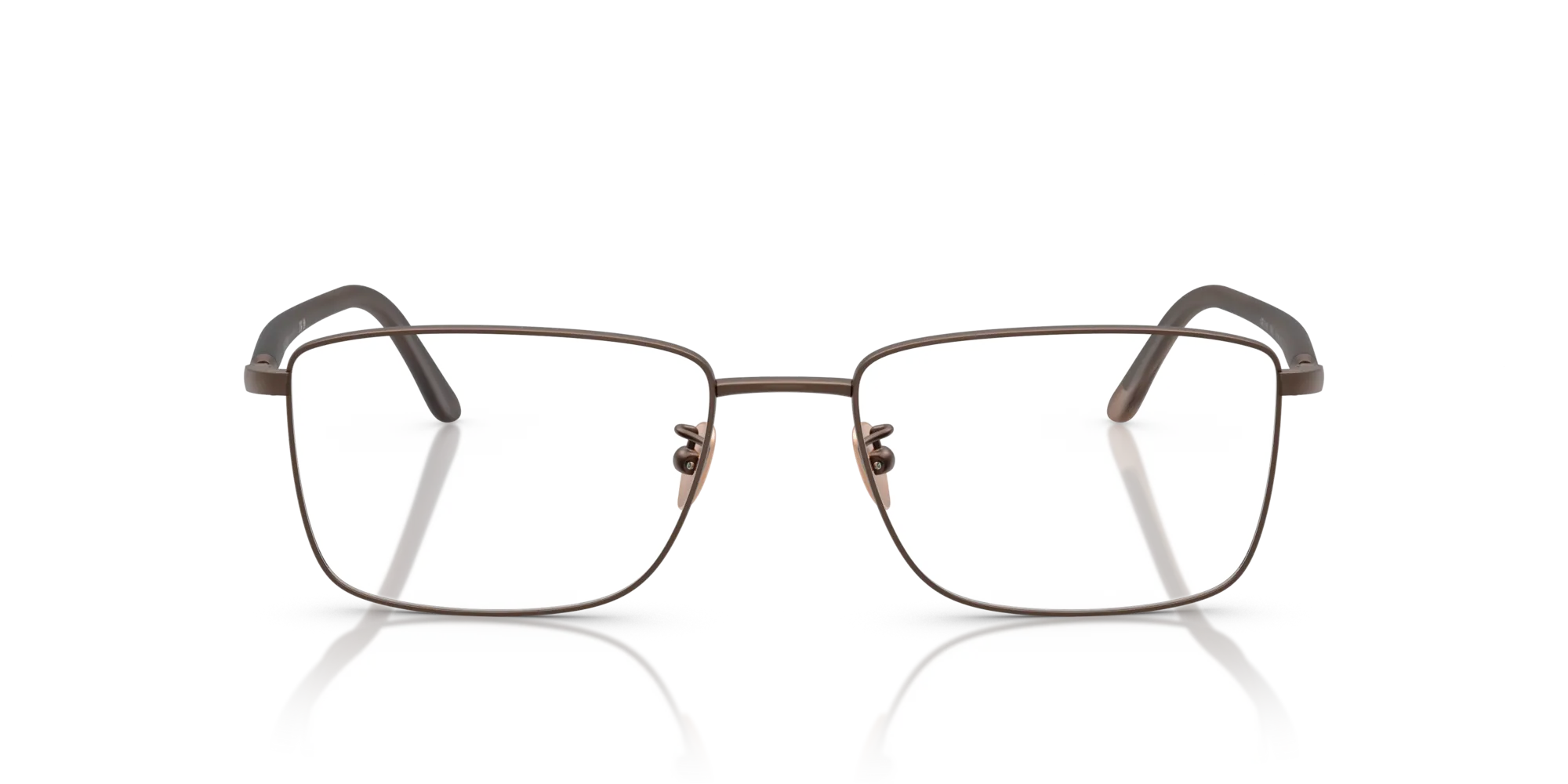 Giorgio Armani AR5150 3006 Montature da vista Acciaio Marrone Trasparente Squadrata Normale - immagine 3