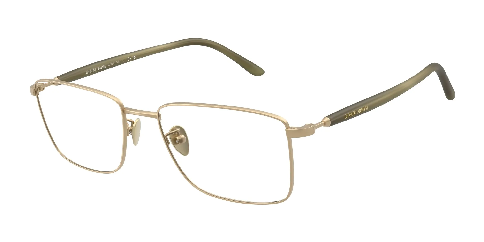 Giorgio Armani AR5150 3002 Montature da vista Acciaio Oro Trasparente Squadrata Normale - immagine 1