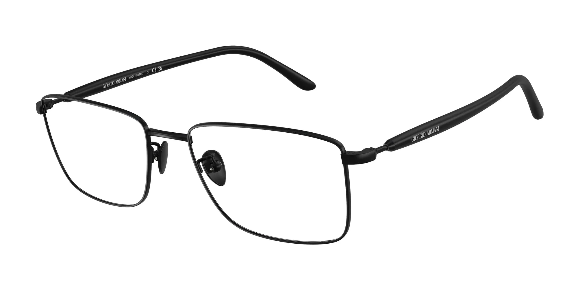Giorgio Armani AR5150 3001 Montature da vista Acciaio Nero Squadrata Normale - immagine 1