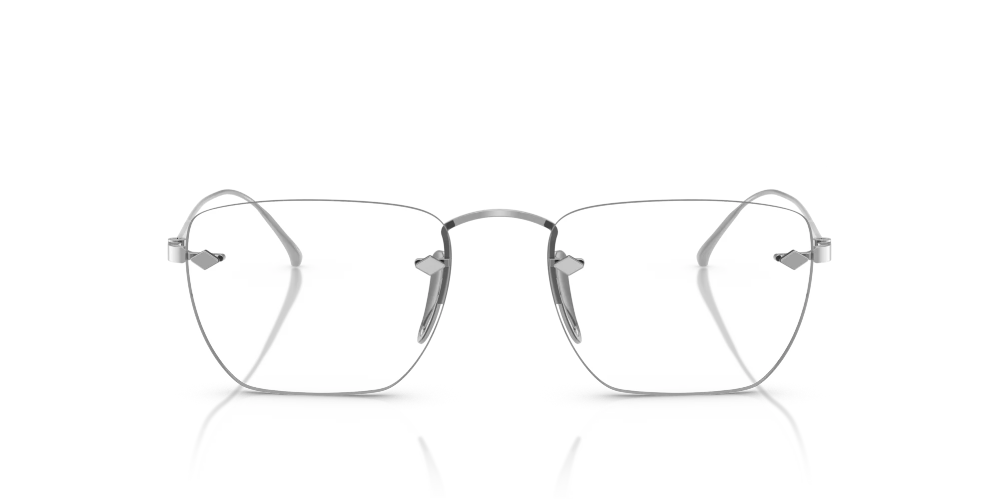 Giorgio Armani AR5149T 3387 Montature da vista Titanio Argento Pillow Normale - immagine 3