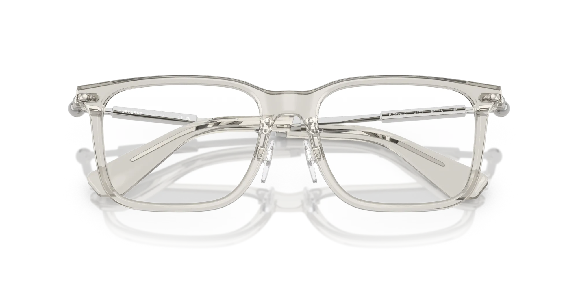Burberry BE2426D 4127 Montature da vista Acetato Grigio Trasparente Squadrata Normale - immagine 2