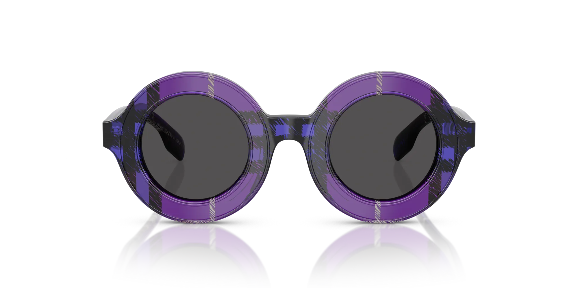 Burberry JB4386 411387 Occhiali da sole Acetato Viola Grigio Rotonda Normale - immagine 3