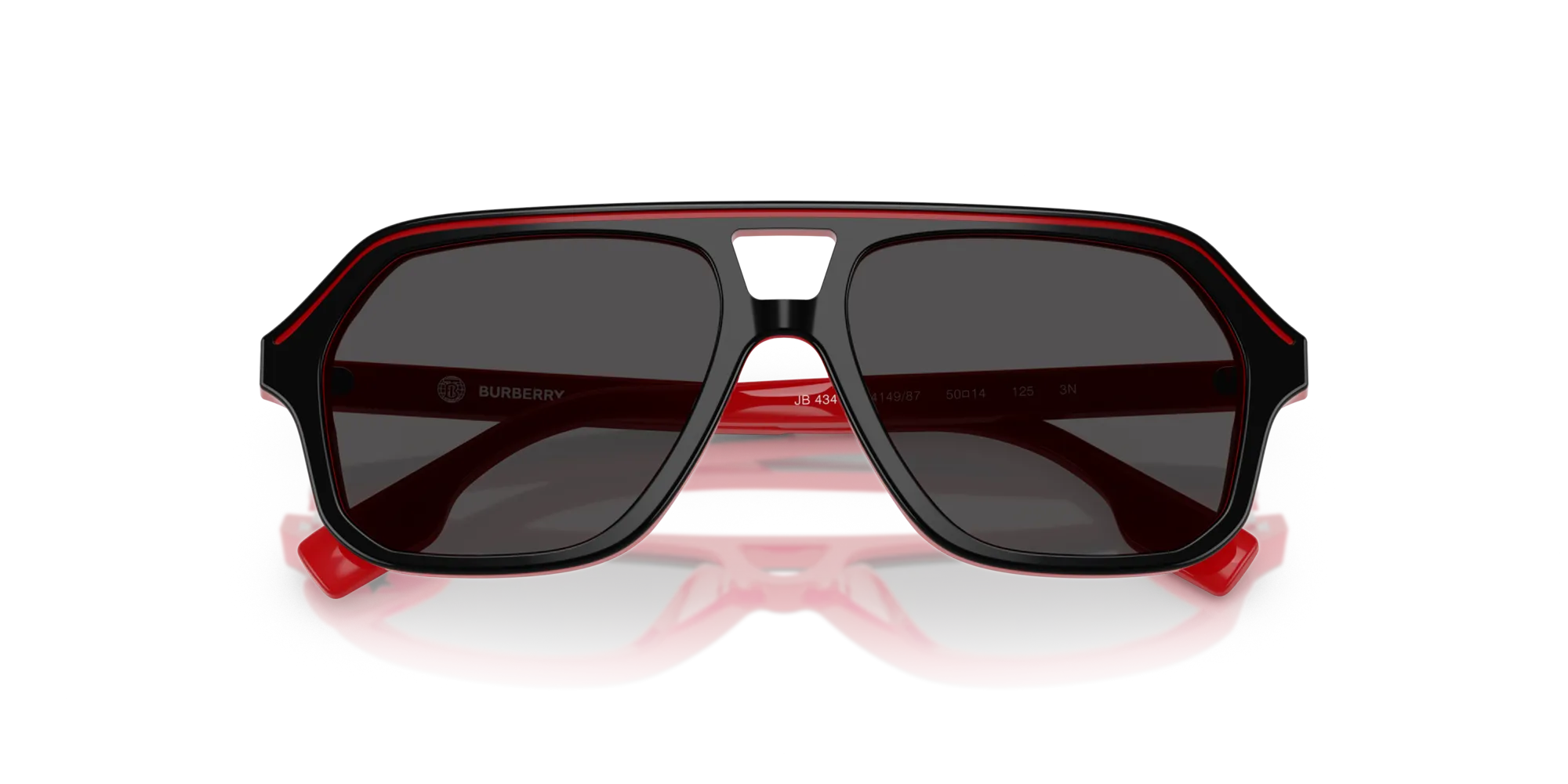 Burberry JB4340 414987 Occhiali da sole Acetato Nero Grigio Geometrica Normale - immagine 2