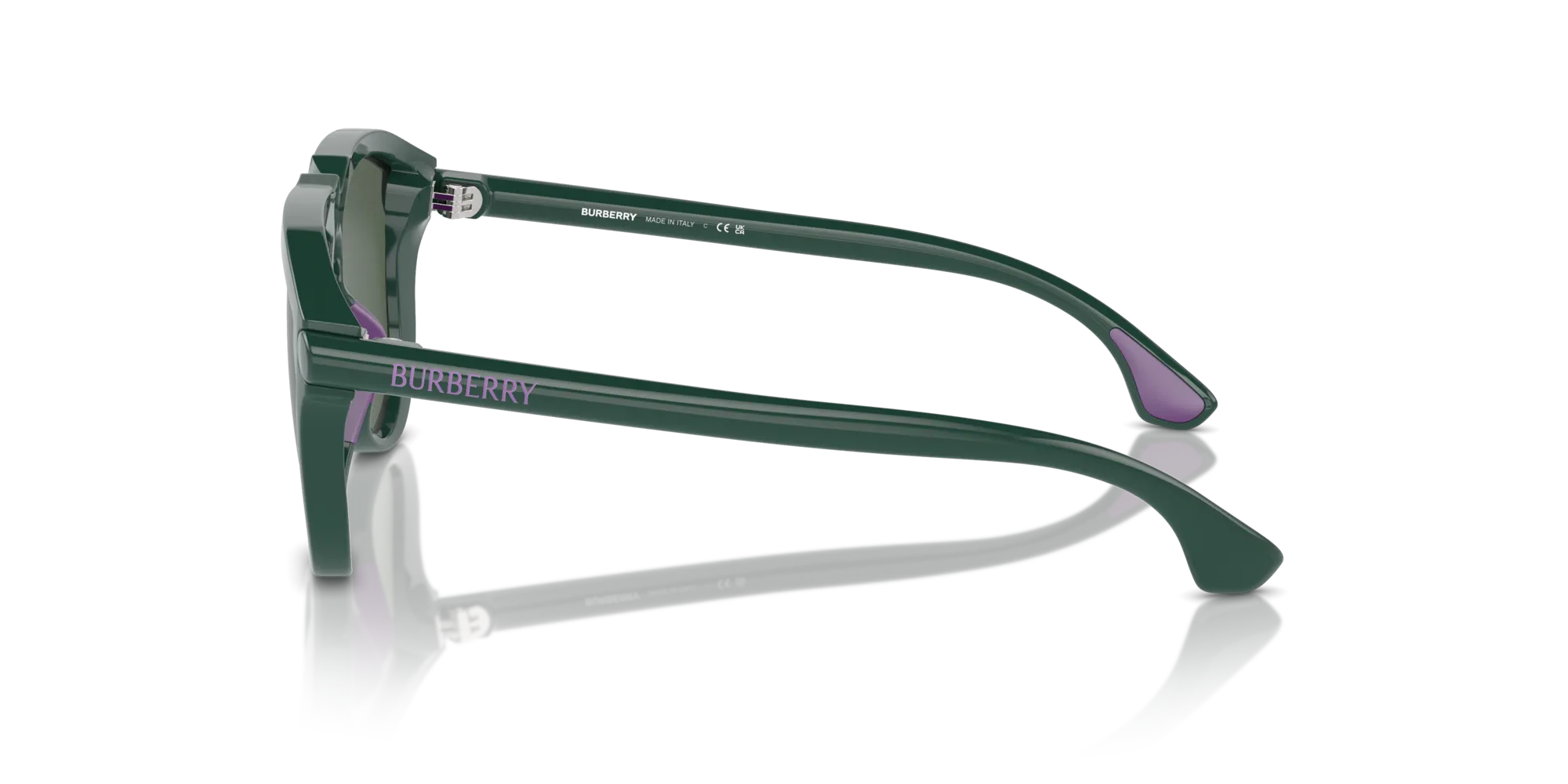 Burberry JB4003U 413071 Occhiali da sole Iniettato Verde Verde Pilot Normale - immagine 4