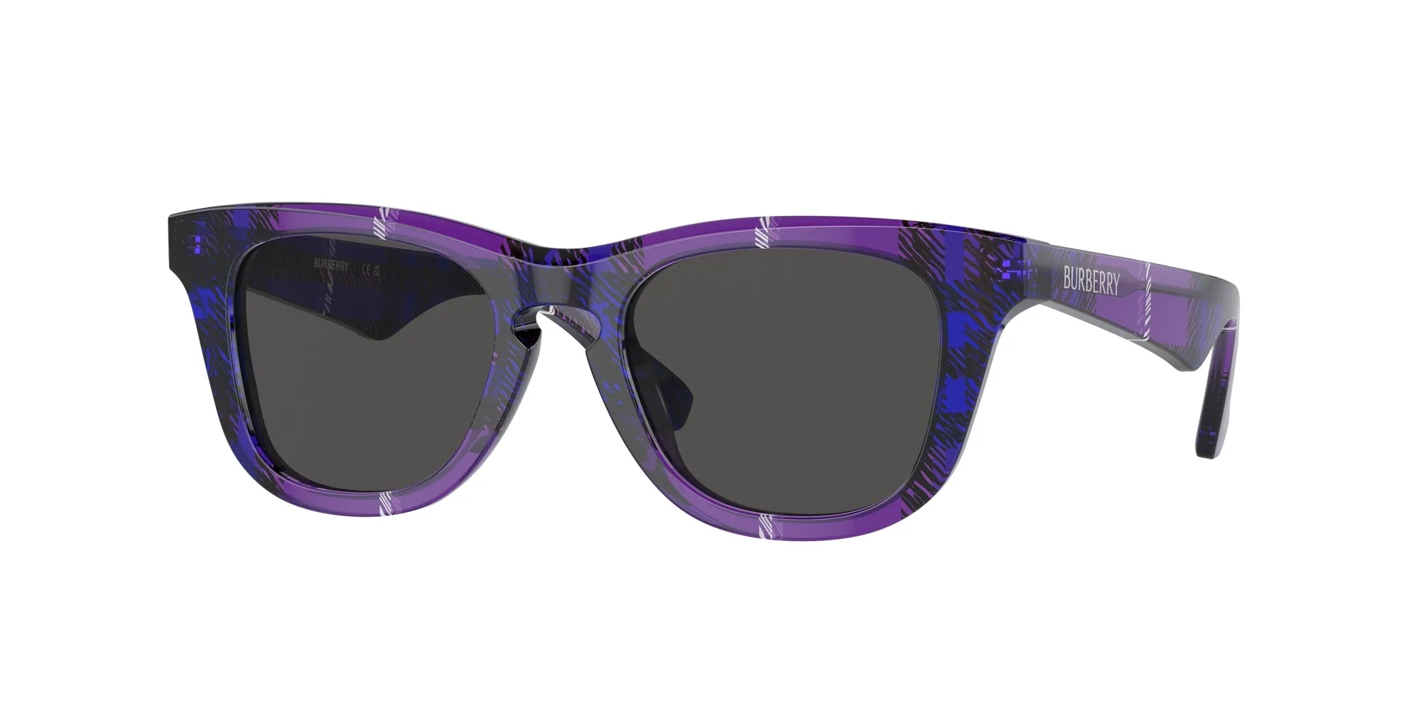Burberry JB4002 411387 Occhiali da sole Acetato Viola Grigio Squadrata Normale - immagine 1
