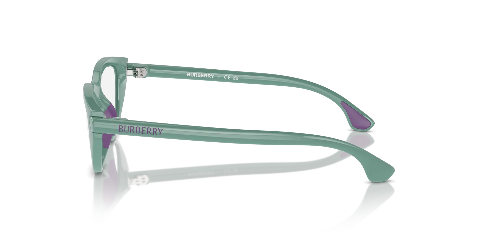 Burberry JB2011U 4136 Montature da vista Iniettato Verde Cat Eye Normale - immagine 4