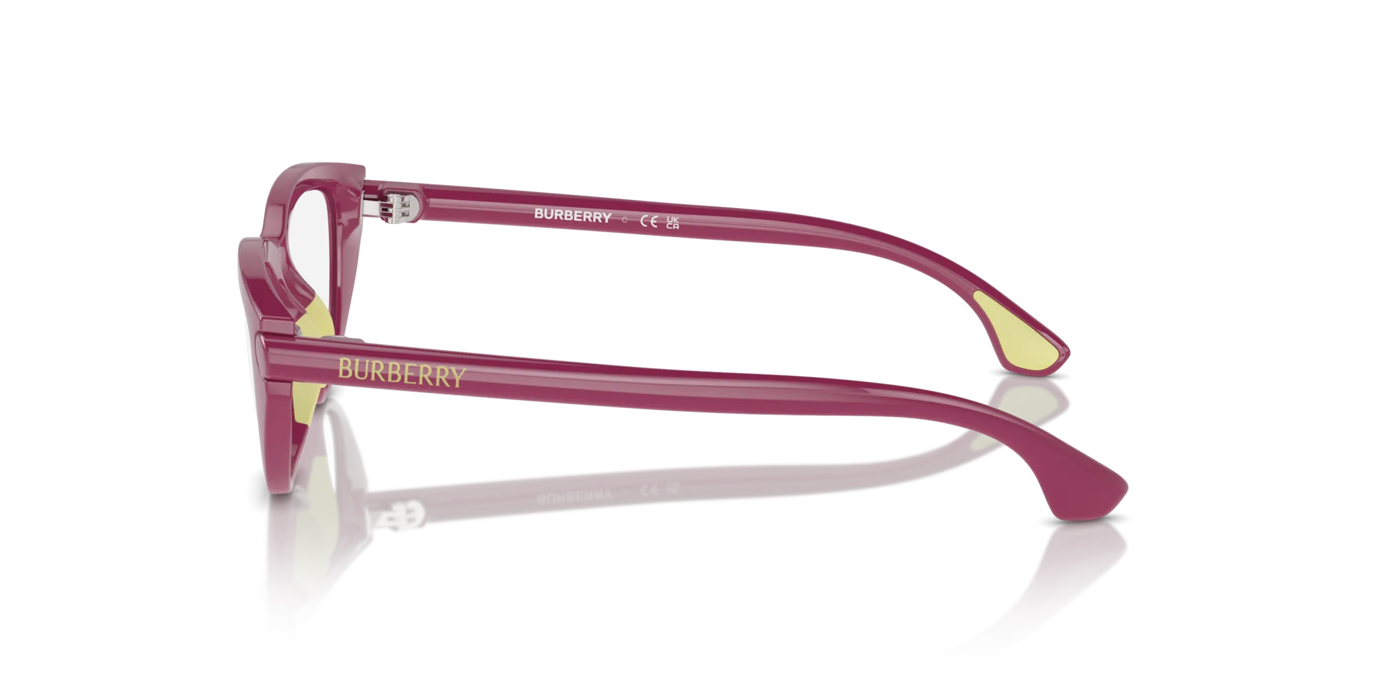 Burberry JB2011U 4134 Montature da vista Iniettato Rosa Cat Eye Normale - immagine 4