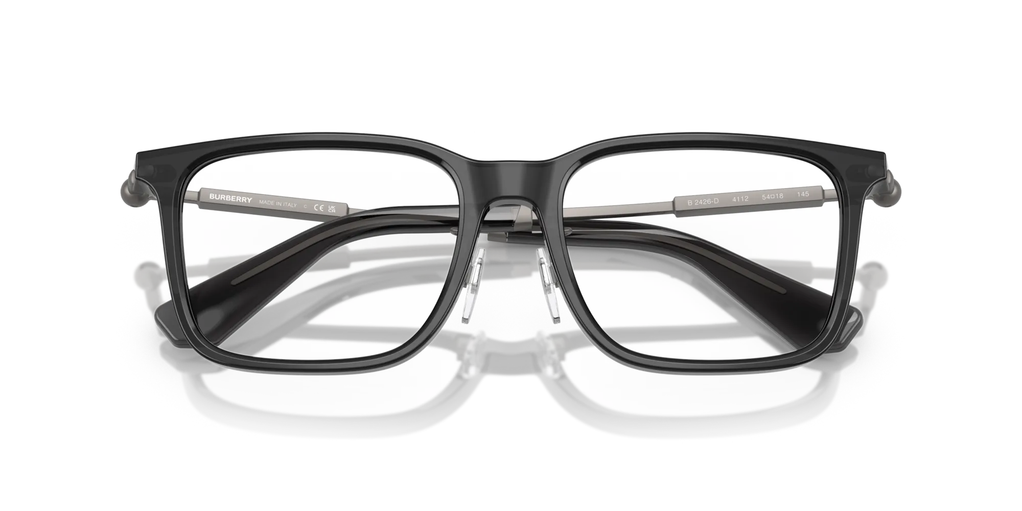 Burberry BE2426D 4112 Montature da vista Acetato Grigio Squadrata Normale - immagine 2