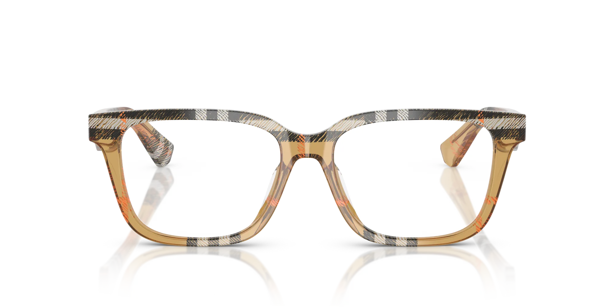 Burberry BE2425D 4146 Montature da vista Acetato Marrone Trasparente Squadrata Normale - immagine 3