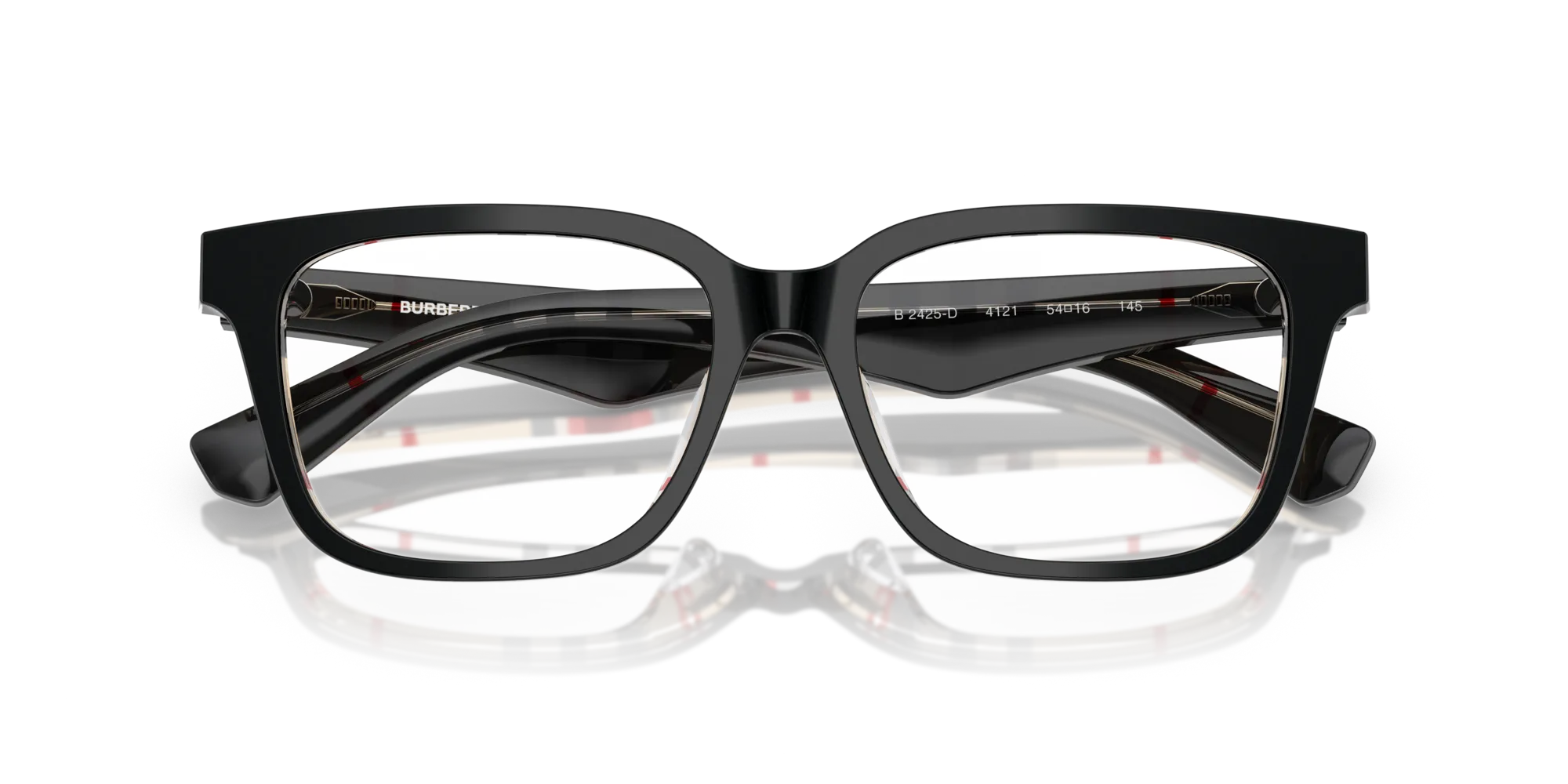 Burberry BE2425D 4121 Montature da vista Acetato Nero Squadrata Normale - immagine 2
