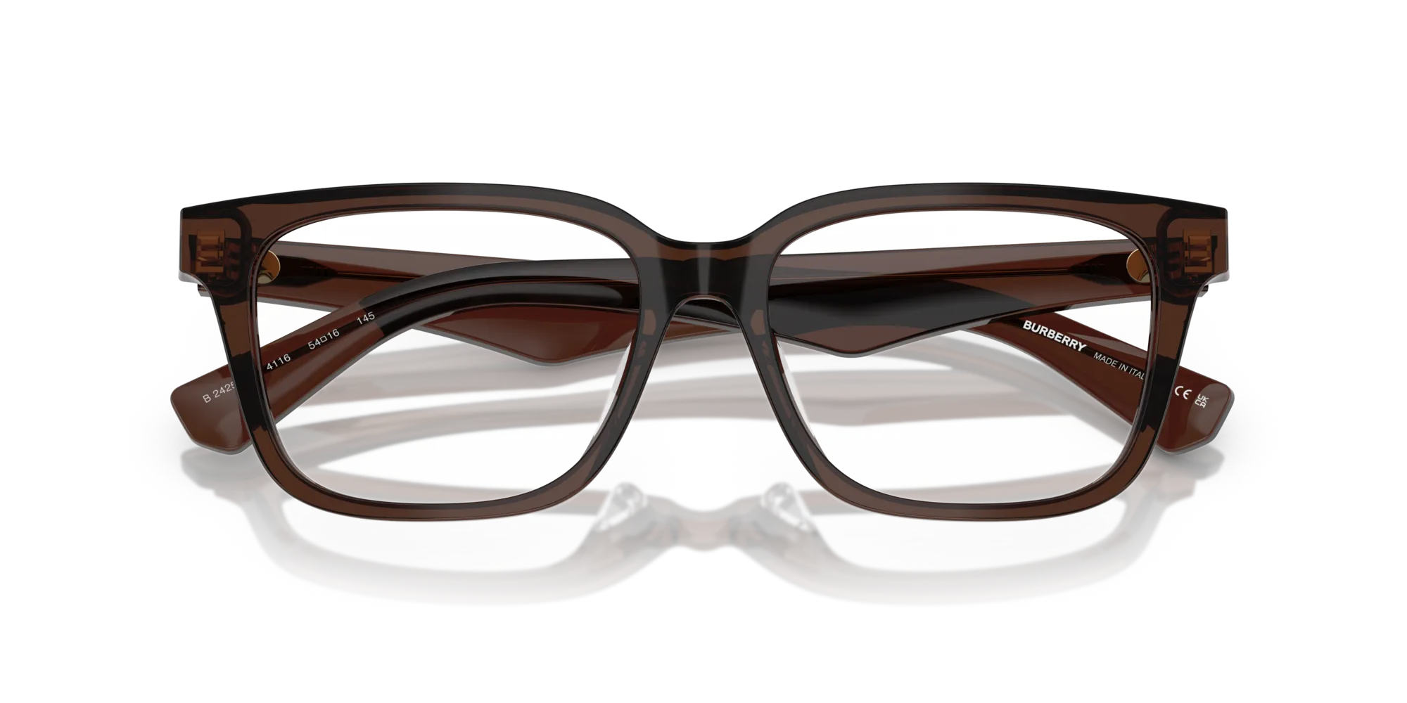 Burberry BE2425D 4116 Montature da vista Acetato Marrone Squadrata Normale - immagine 2