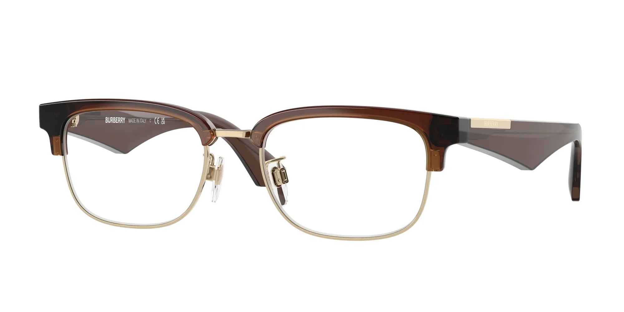 Burberry BE2424D 4116 Montature da vista Iniettato Oro Trasparente Squadrata Normale - immagine 1