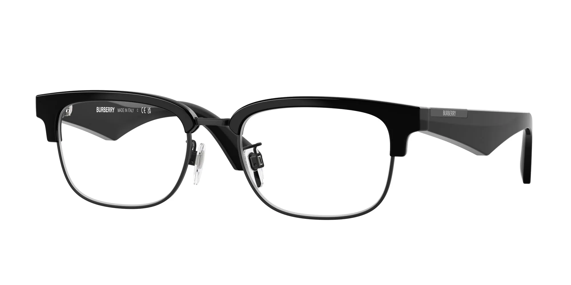 Burberry BE2424D 3001 Montature da vista Iniettato Nero Squadrata Normale - immagine 1