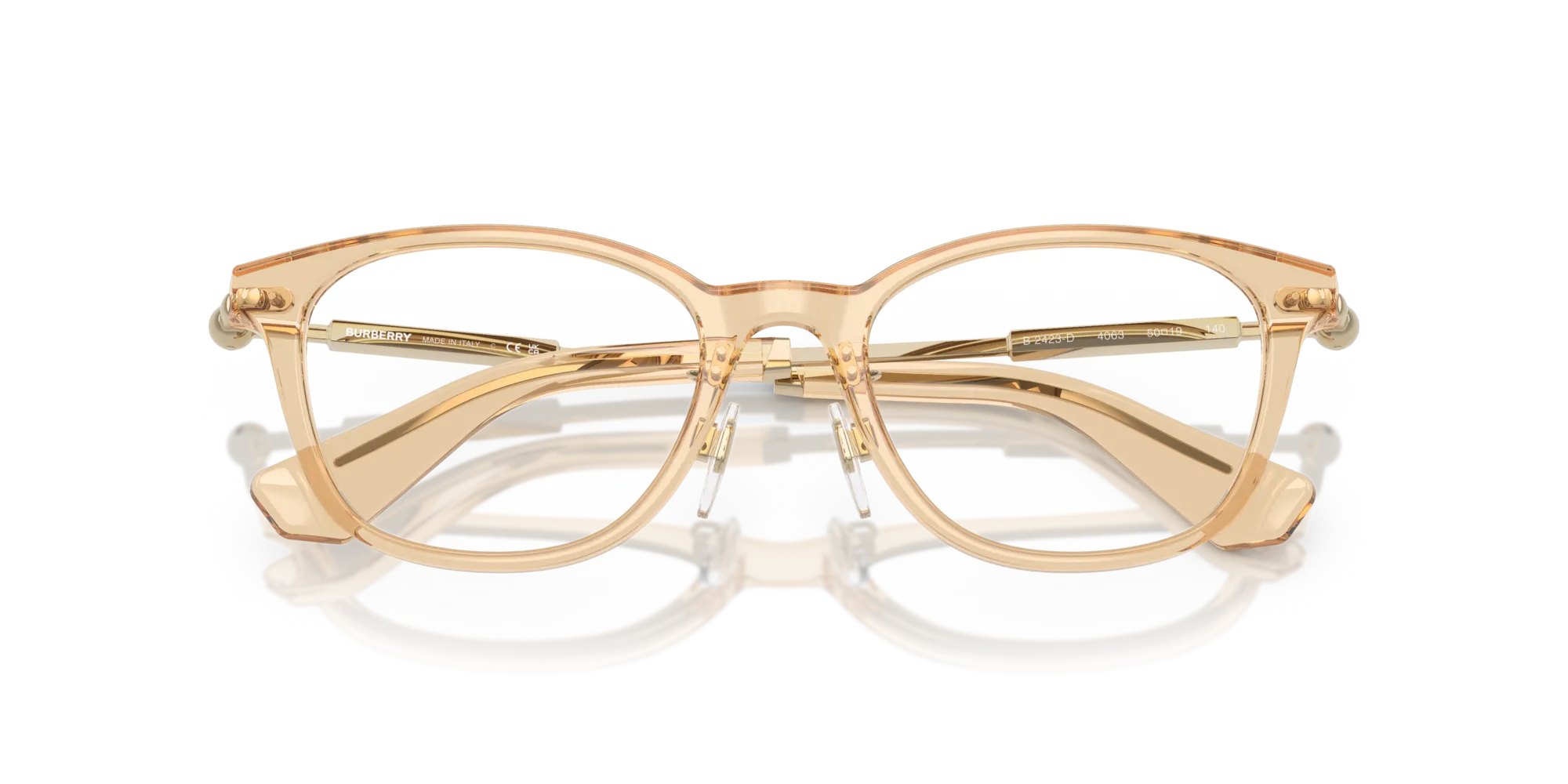 Burberry BE2423D 4063 Montature da vista Acetato Marrone Pantos Normale - immagine 2