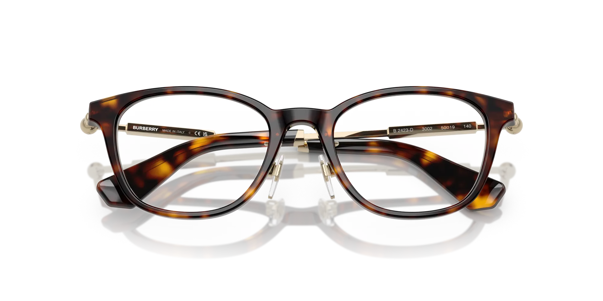 Burberry BE2423D 3002 Montature da vista Acetato Marrone Pantos Normale - immagine 2