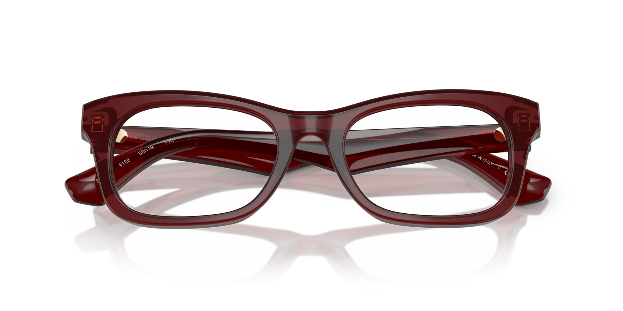Burberry BE2422 4128 Montature da vista Acetato Rosso Trasparente Squadrata Normale - immagine 2