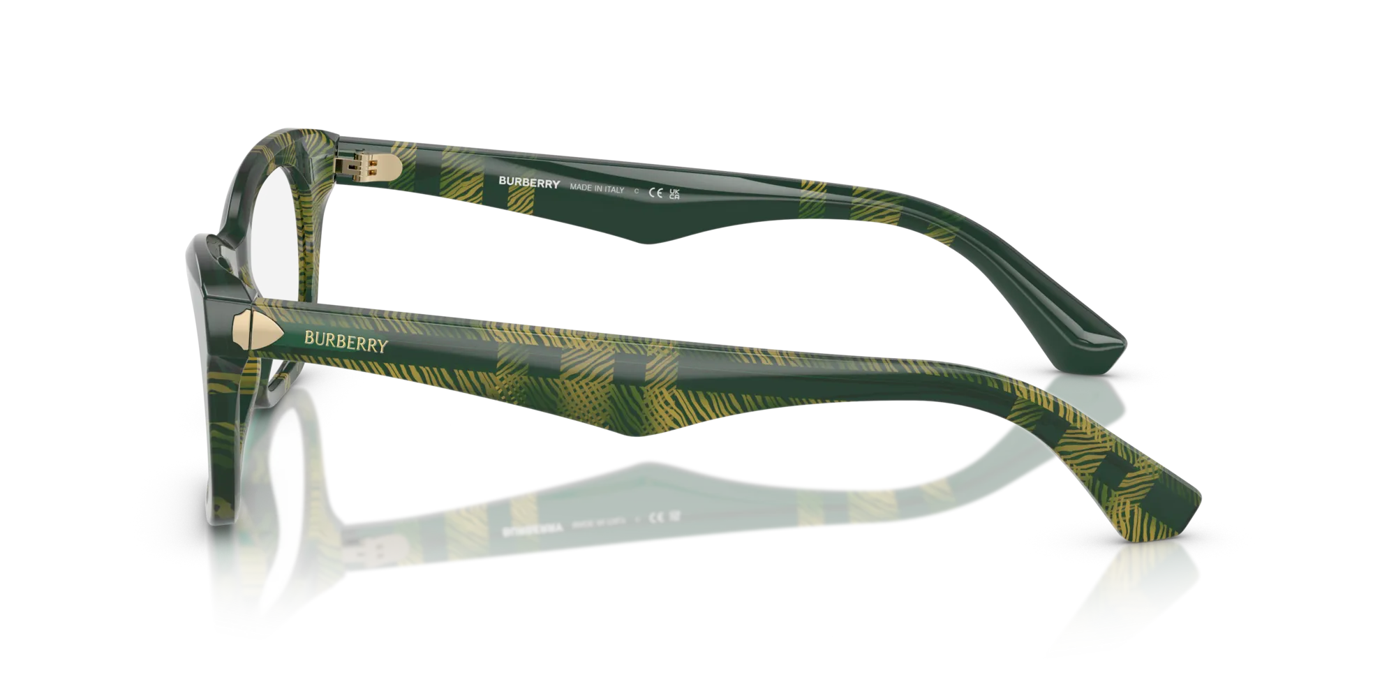 Burberry BE2422 4125 Montature da vista Acetato Verde Squadrata Normale - immagine 4
