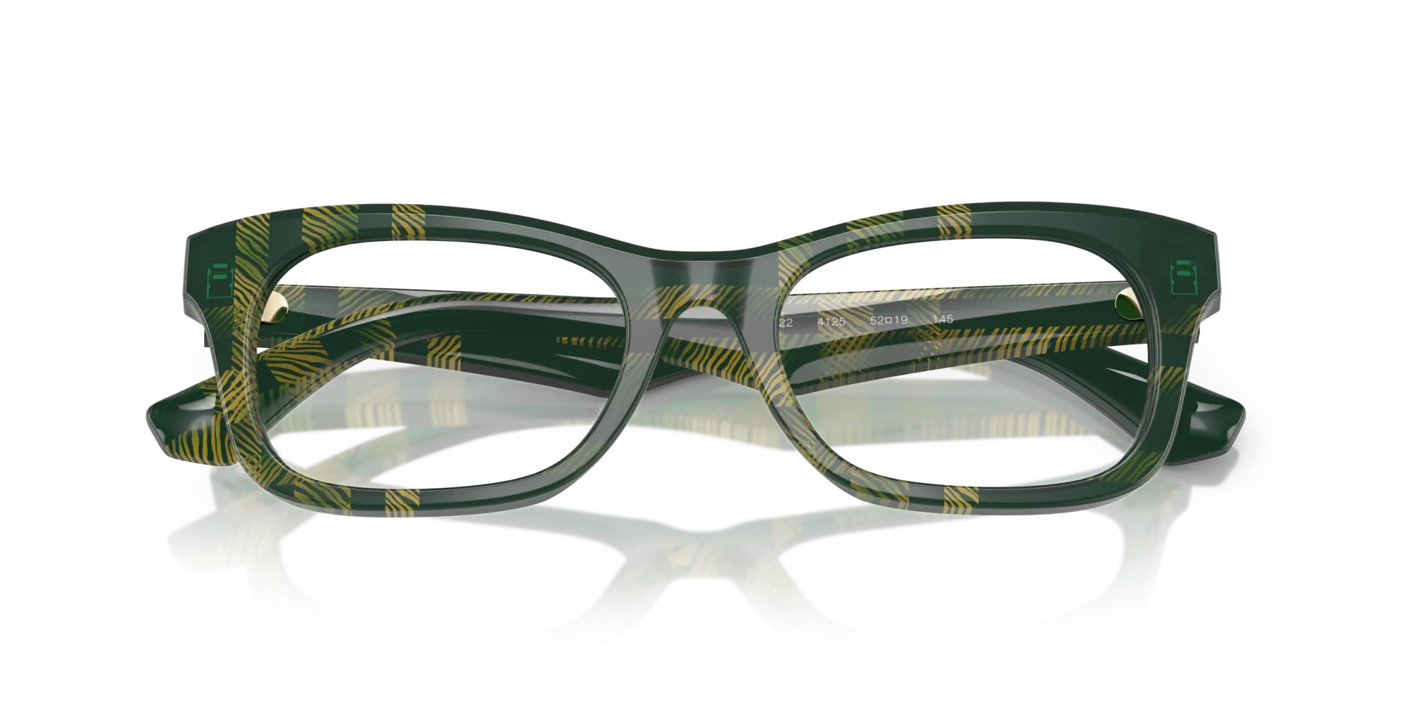 Burberry BE2422 4125 Montature da vista Acetato Verde Squadrata Normale - immagine 2