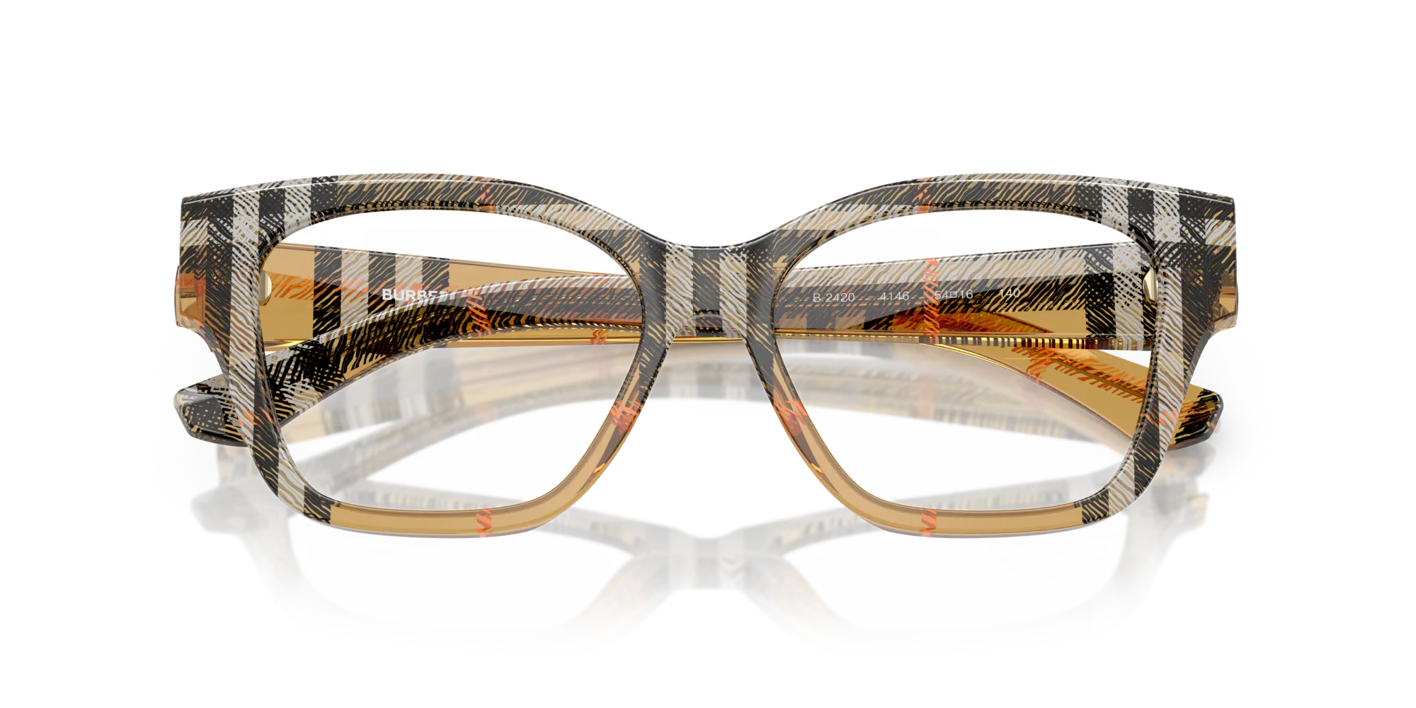 Burberry BE2420 4146 Montature da vista Acetato Marrone Cat Eye Normale - immagine 2