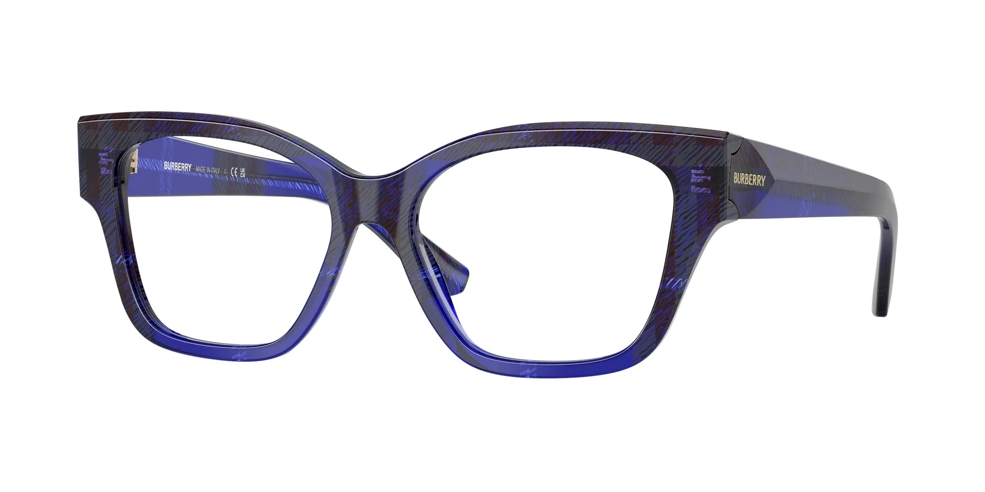 Burberry BE2420 4114 Montature da vista Acetato Blu Trasparente Cat Eye Normale - immagine 1