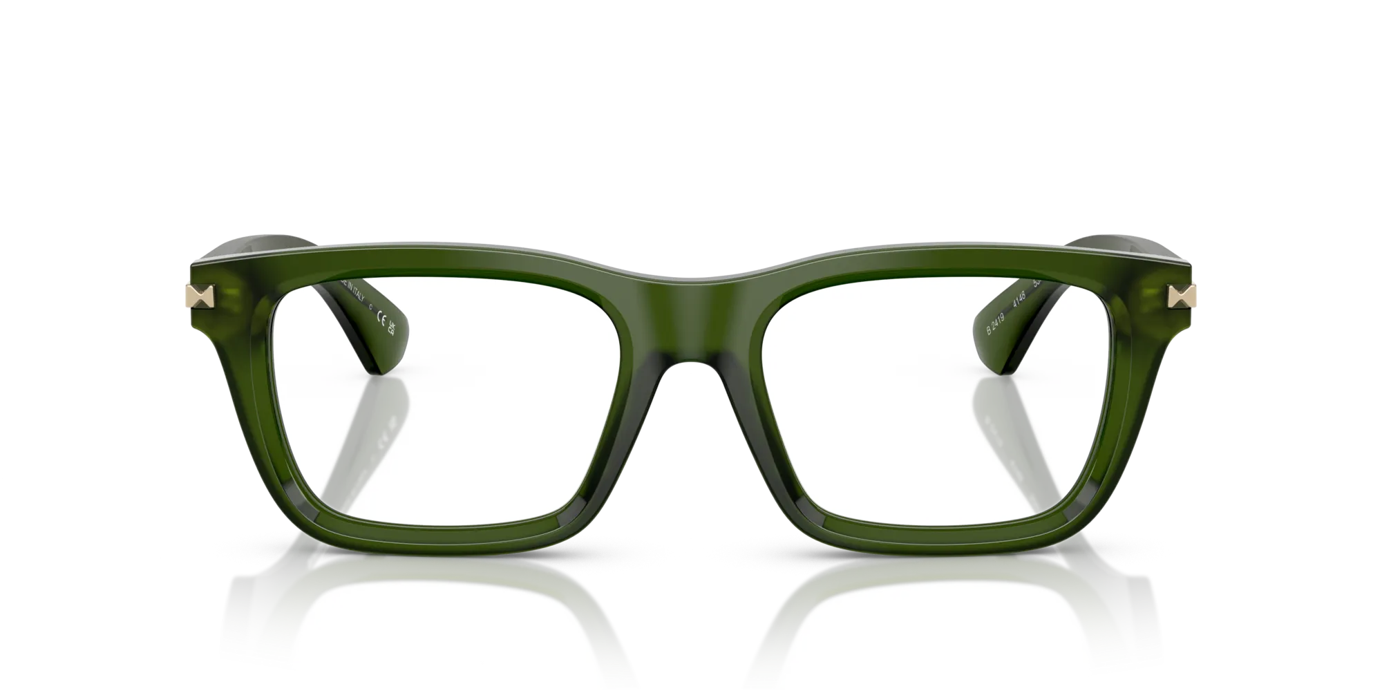 Burberry BE2419 4148 Montature da vista Acetato Verde Squadrata Normale - immagine 3