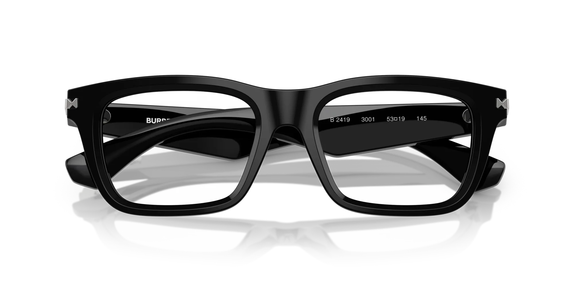 Burberry BE2419 3001 Montature da vista Acetato Nero Squadrata Normale - immagine 2