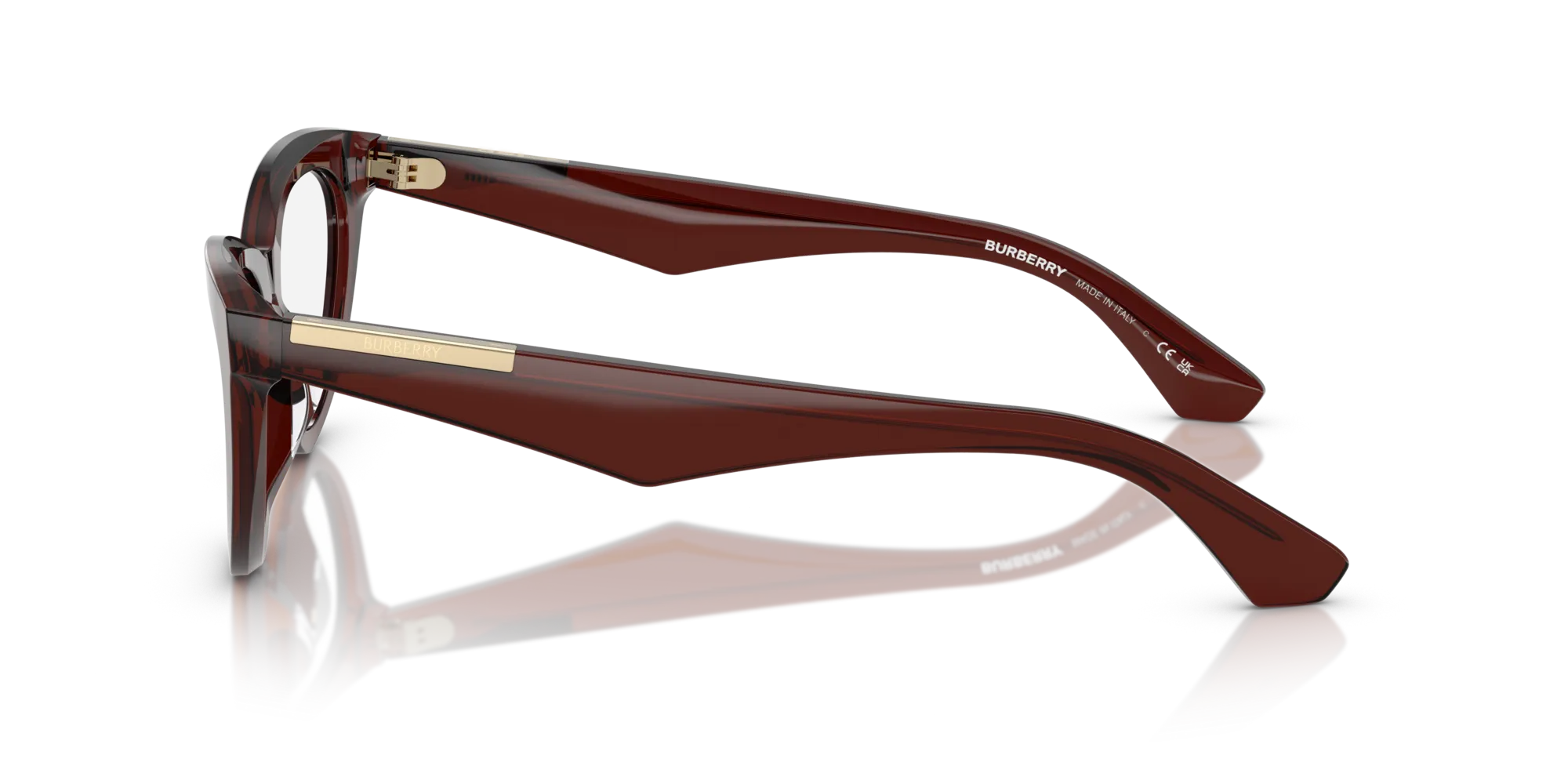 Burberry BE2418U 4144 Montature da vista Acetato Marrone Cat Eye Normale - immagine 4