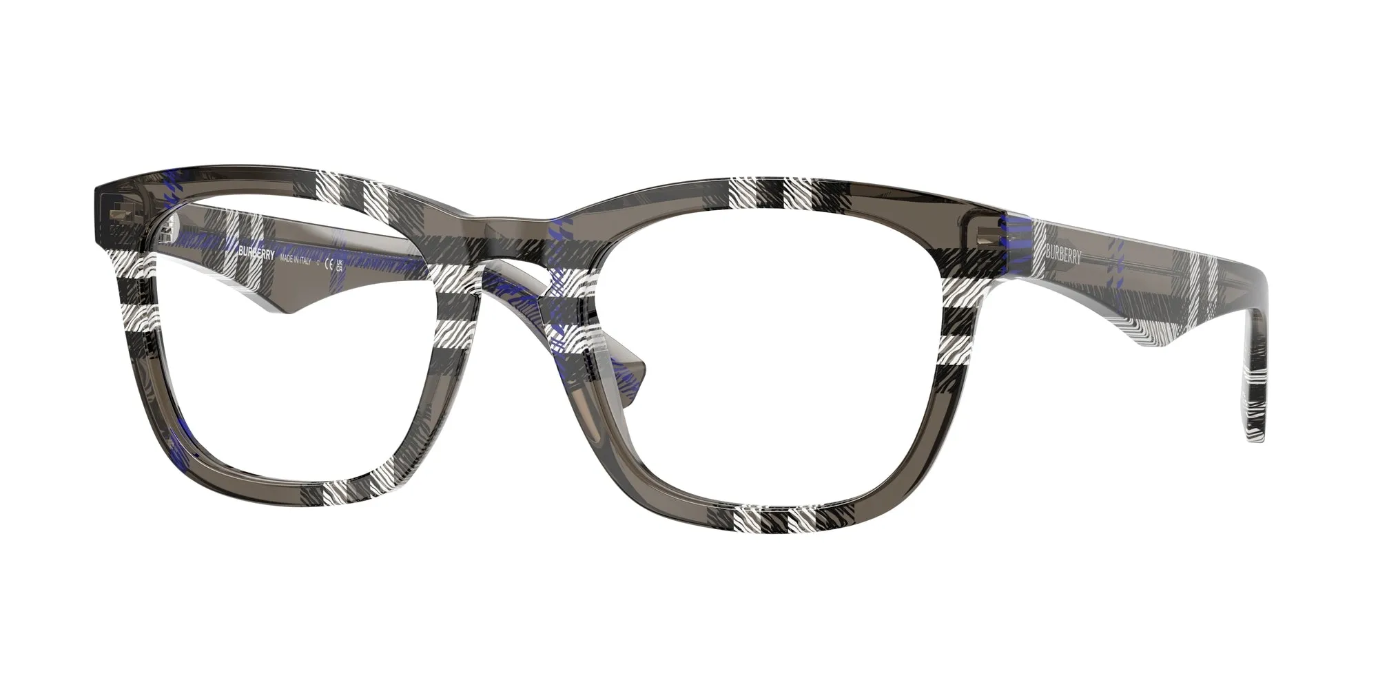 Burberry BE2417 4147 Montature da vista Acetato Grigio Squadrata Normale - immagine 1