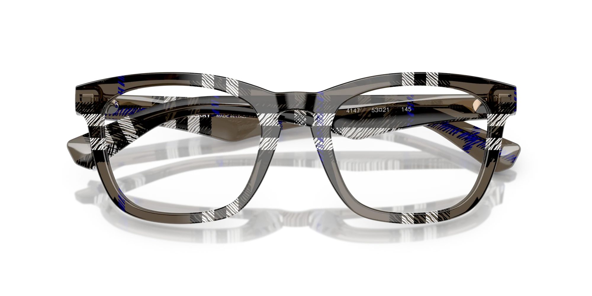 Burberry BE2417 4147 Montature da vista Acetato Grigio Squadrata Normale - immagine 2