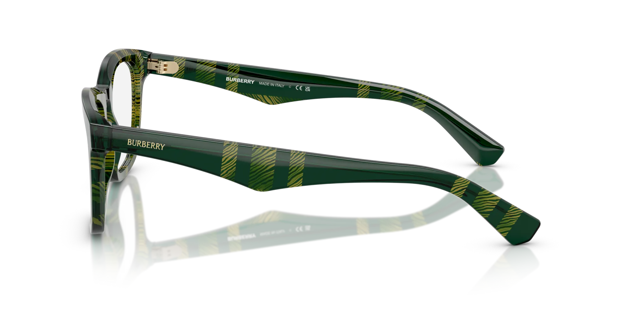 Burberry BE2417 4125 Montature da vista Acetato Verde Squadrata Normale - immagine 4
