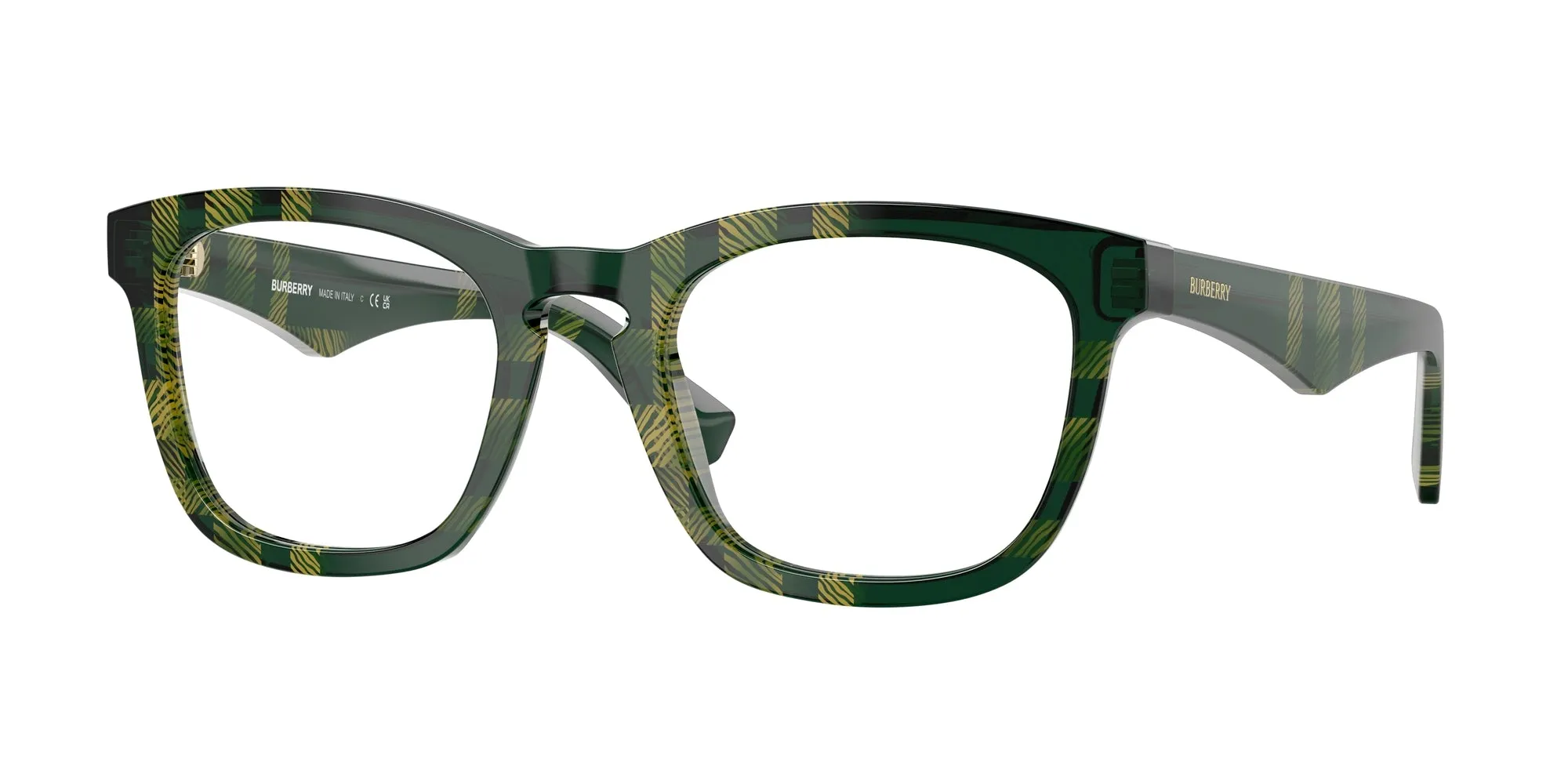 Burberry BE2417 4125 Montature da vista Acetato Verde Squadrata Normale - immagine 1