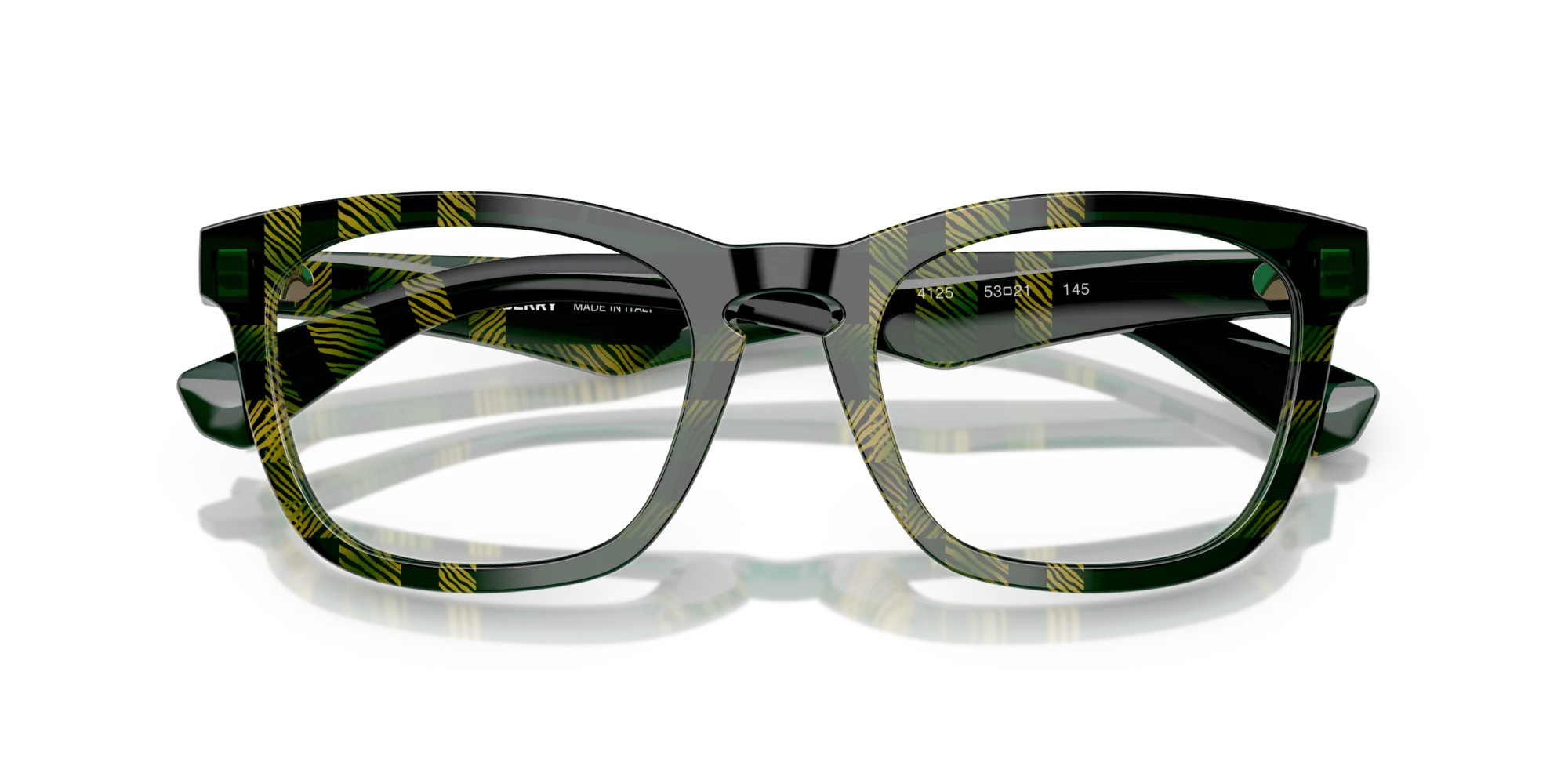 Burberry BE2417 4125 Montature da vista Acetato Verde Squadrata Normale - immagine 2