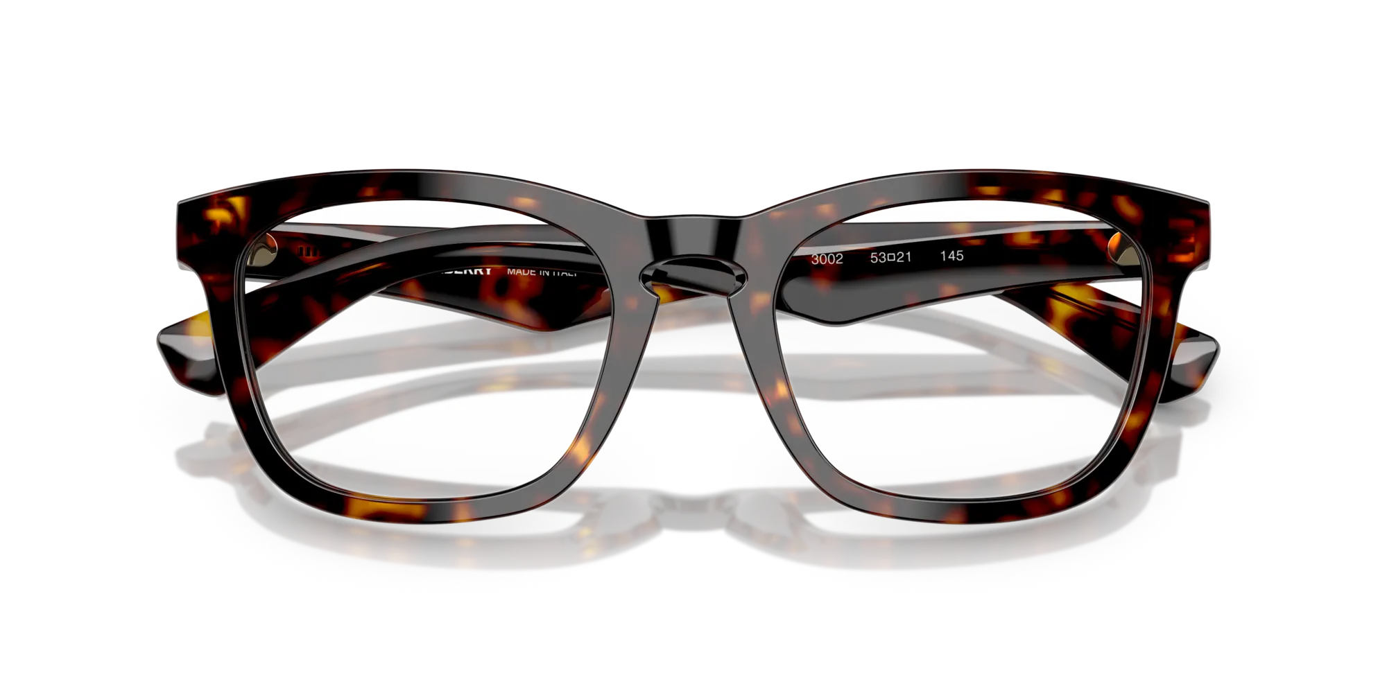 Burberry BE2417 3002 Montature da vista Acetato Marrone Trasparente Squadrata Normale - immagine 2