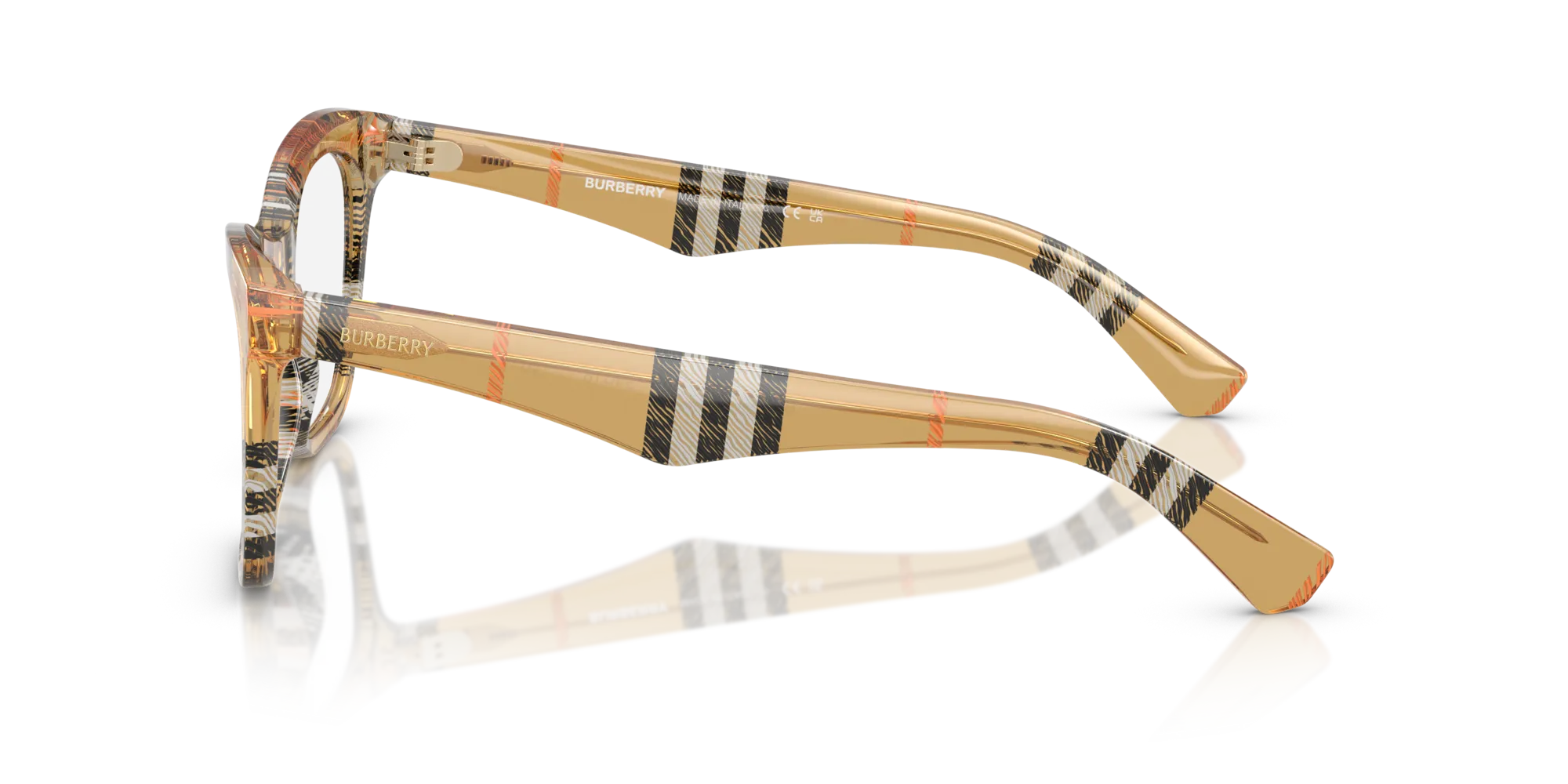 Burberry BE2416 4146 Montature da vista Acetato Marrone Cat Eye Normale - immagine 4