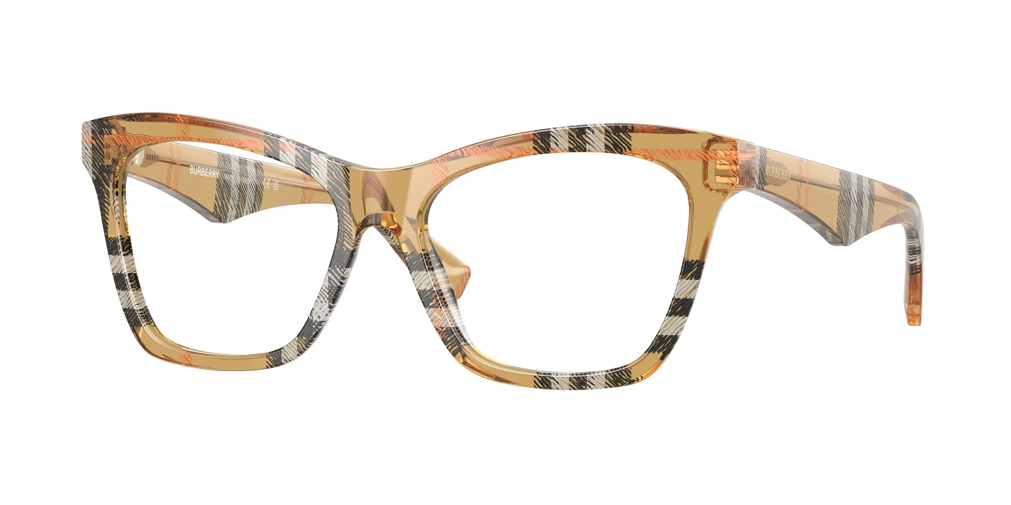 Burberry BE2416 4146 Montature da vista Acetato Marrone Cat Eye Normale - immagine 1