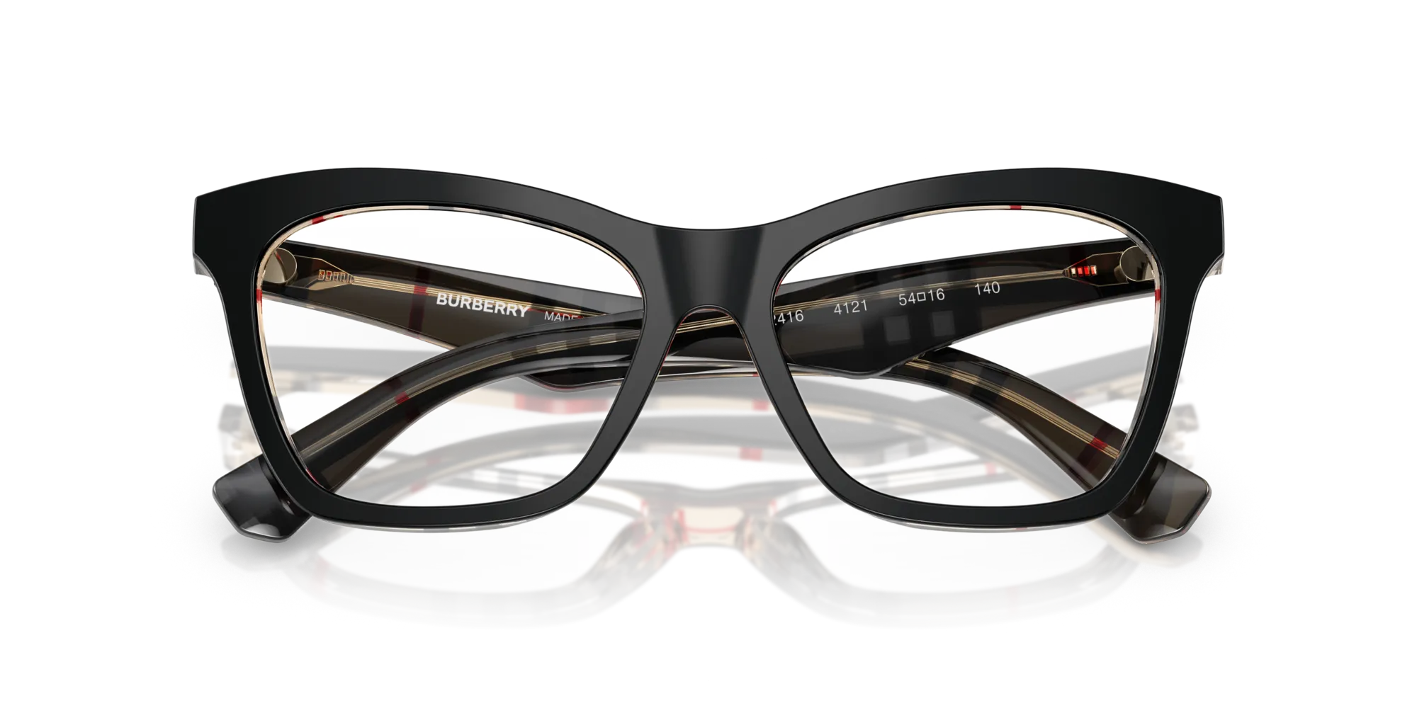 Burberry BE2416 4121 Montature da vista Acetato Nero Cat Eye Normale - immagine 2