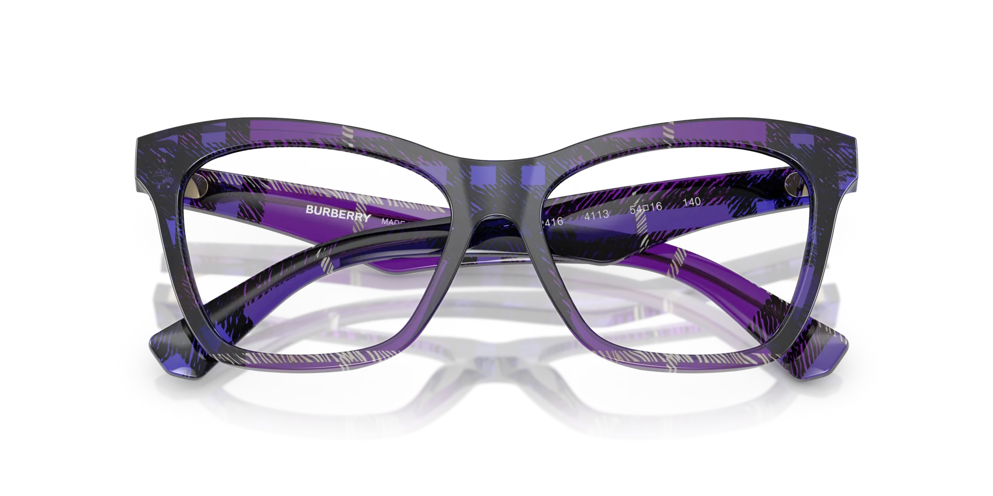 Burberry BE2416 4113 Montature da vista Acetato Viola Cat Eye Normale - immagine 2
