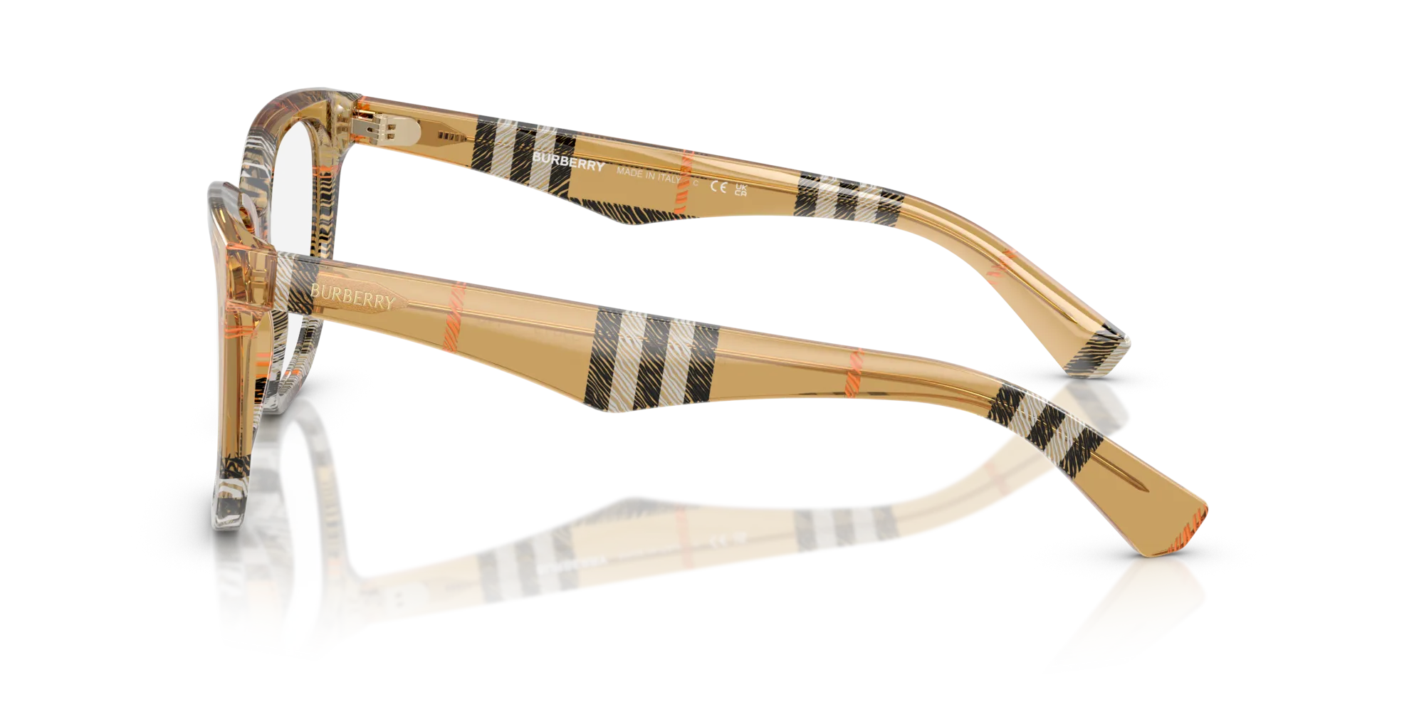 Burberry BE2415 4146 Montature da vista Acetato Marrone Squadrata Normale - immagine 4