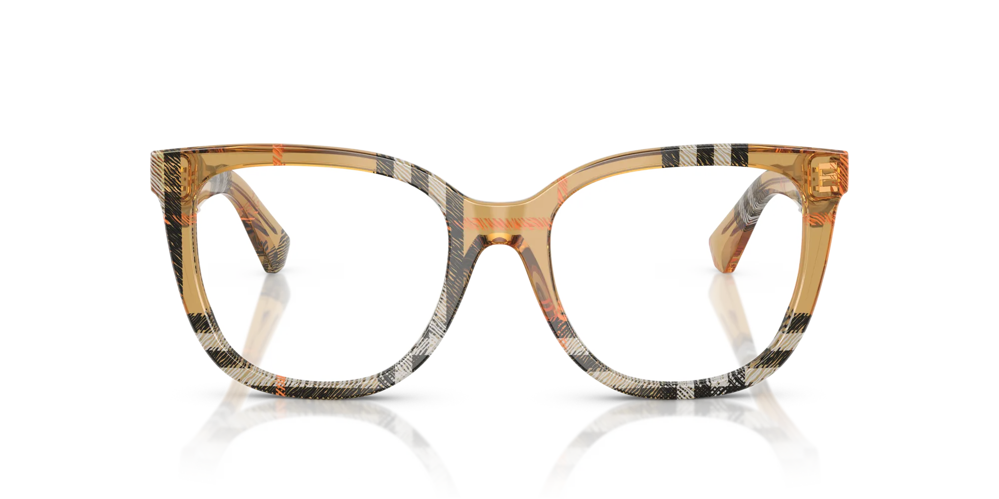 Burberry BE2415 4146 Montature da vista Acetato Marrone Trasparente Squadrata Normale - immagine 3
