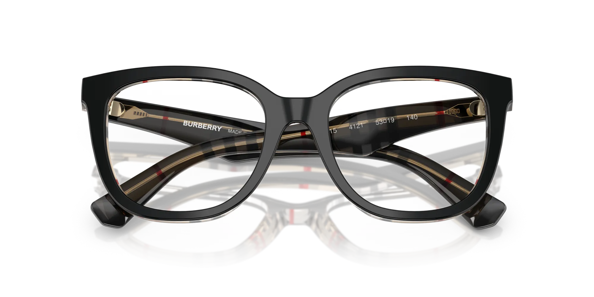 Burberry BE2415 4121 Montature da vista Acetato Nero Squadrata Normale - immagine 2