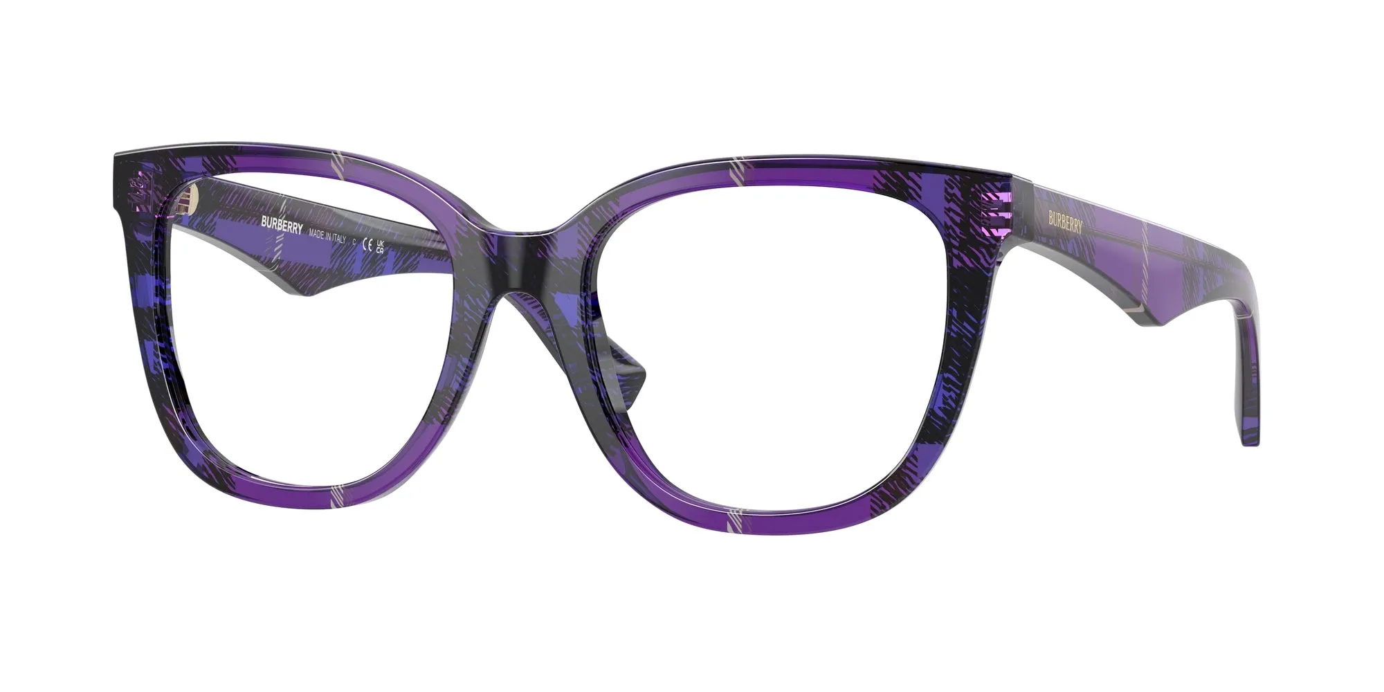 Burberry BE2415 4113 Montature da vista Acetato Viola Squadrata Normale - immagine 1
