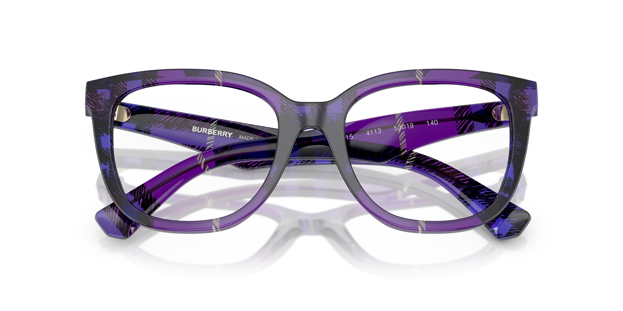 Burberry BE2415 4113 Montature da vista Acetato Viola Squadrata Normale - immagine 2